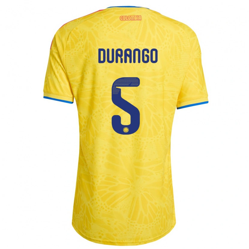 Danxen Mujer Camiseta Colombia Lorena Durango #5 Amarillo Azul Rojo 1ª Equipación 26-28 La Camisa México
