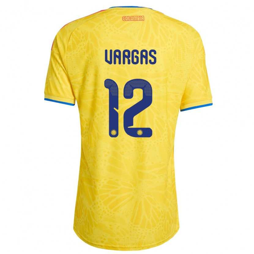 Danxen Mujer Camiseta Colombia Camilo Vargas #12 Amarillo Azul Rojo 1ª Equipación 26-28 La Camisa México