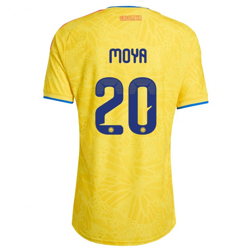 Danxen Mujer Camiseta Colombia Yaiker Moya #20 Amarillo Azul Rojo 1ª Equipación 26-28 La Camisa México