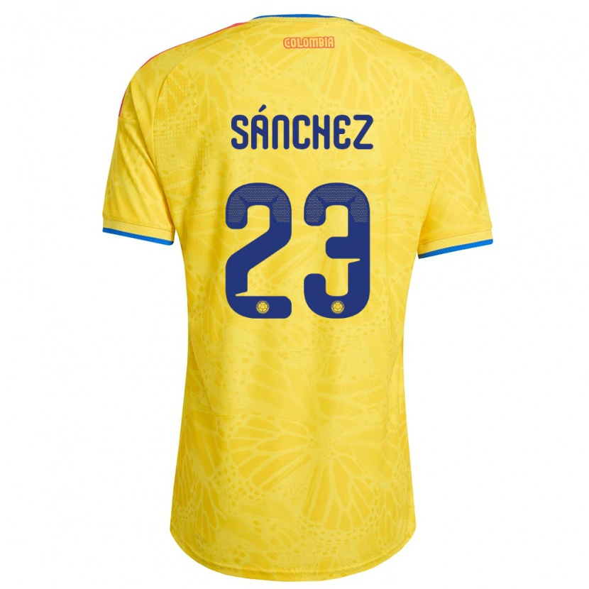 Danxen Mujer Camiseta Colombia Davinson Sánchez #23 Amarillo Azul Rojo 1ª Equipación 26-28 La Camisa México