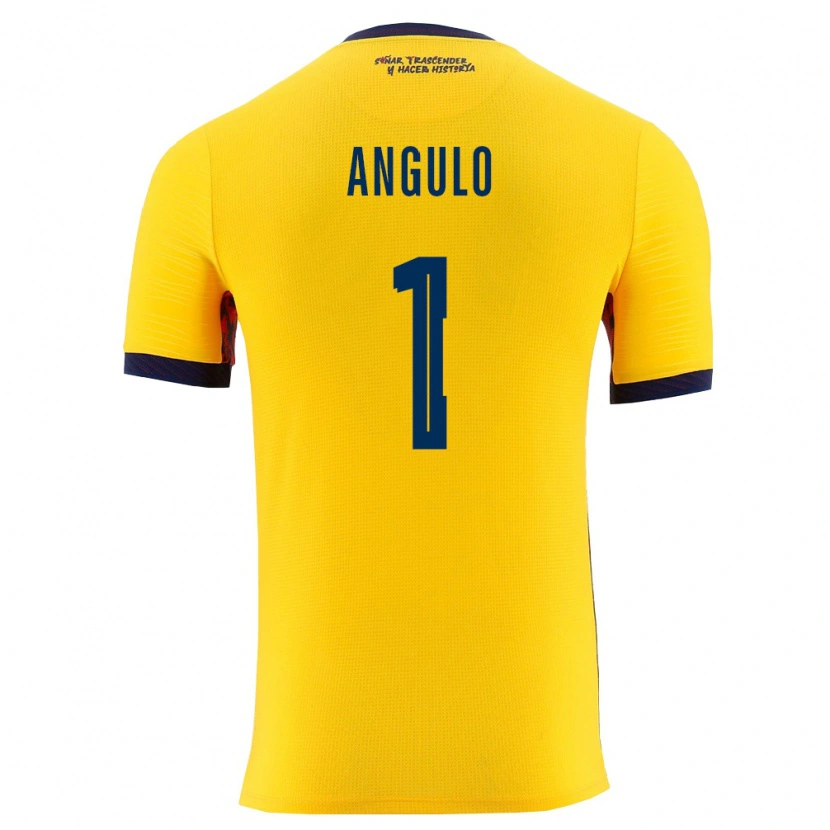 Danxen Mujer Camiseta Ecuador Gaikler Angulo #1 Amarillo Marino 1ª Equipación 26-28 La Camisa México