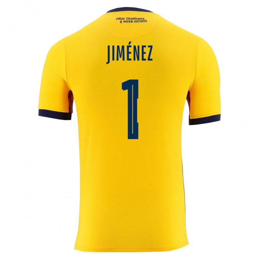 Danxen Mujer Camiseta Ecuador Tony Jimenez #1 Amarillo Marino 1ª Equipación 26-28 La Camisa México