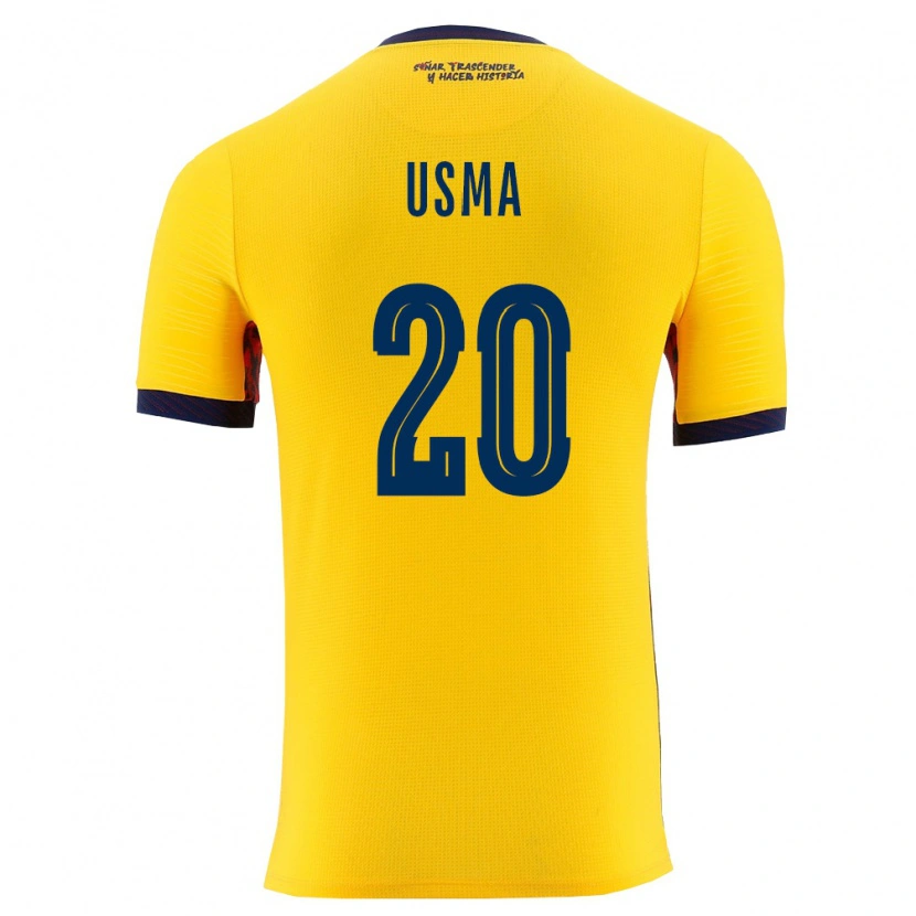 Danxen Mujer Camiseta Ecuador Juan Usma #20 Amarillo Marino 1ª Equipación 26-28 La Camisa México