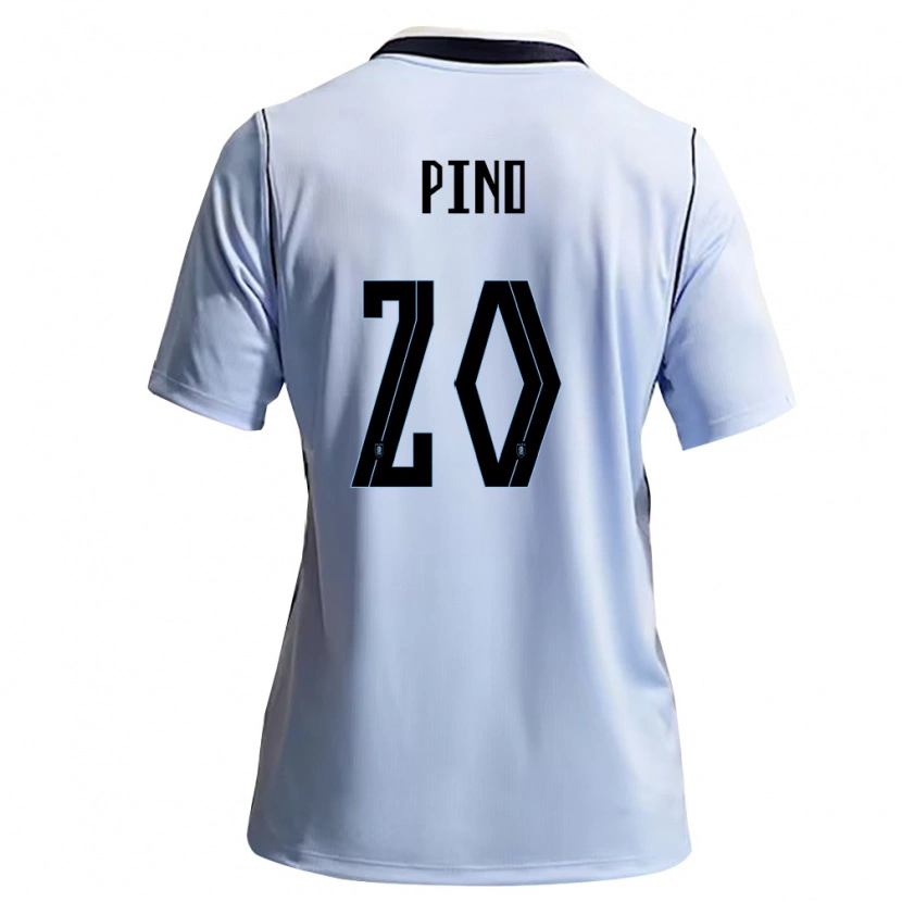 Danxen Mujer Camiseta Uruguay Lucas Pino #20 Azul Cielo Blanco 1ª Equipación 26-28 La Camisa México