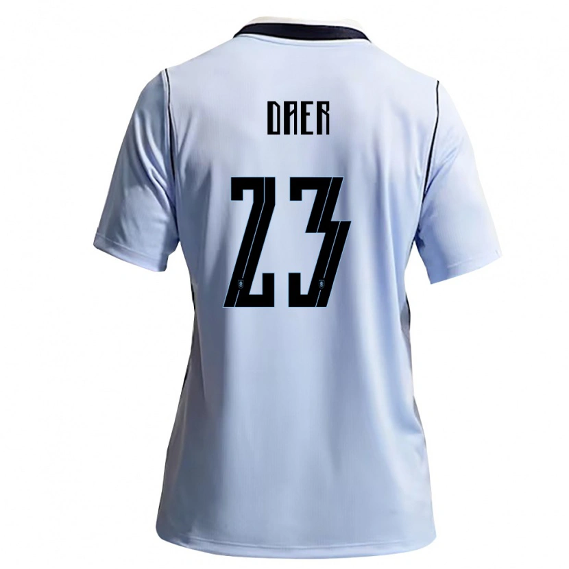 Danxen Mujer Camiseta Uruguay Zulma Daer #23 Azul Cielo Blanco 1ª Equipación 26-28 La Camisa México