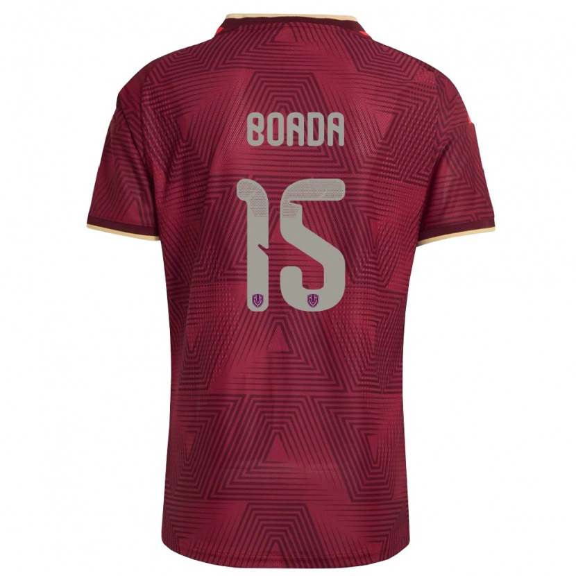 Danxen Mujer Camiseta Venezuela Alessandro Boada #15 Borgoña Oro Amarillo 1ª Equipación 26-28 La Camisa México