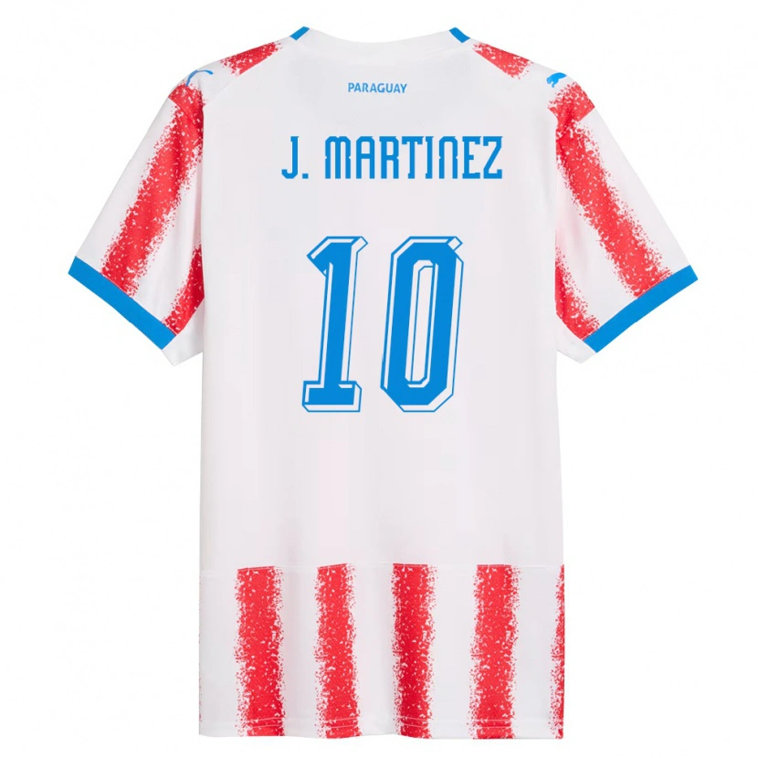Danxen Mujer Camiseta Paraguay Jessica Martínez #10 Blanco Rojo Azul 1ª Equipación 26-28 La Camisa México