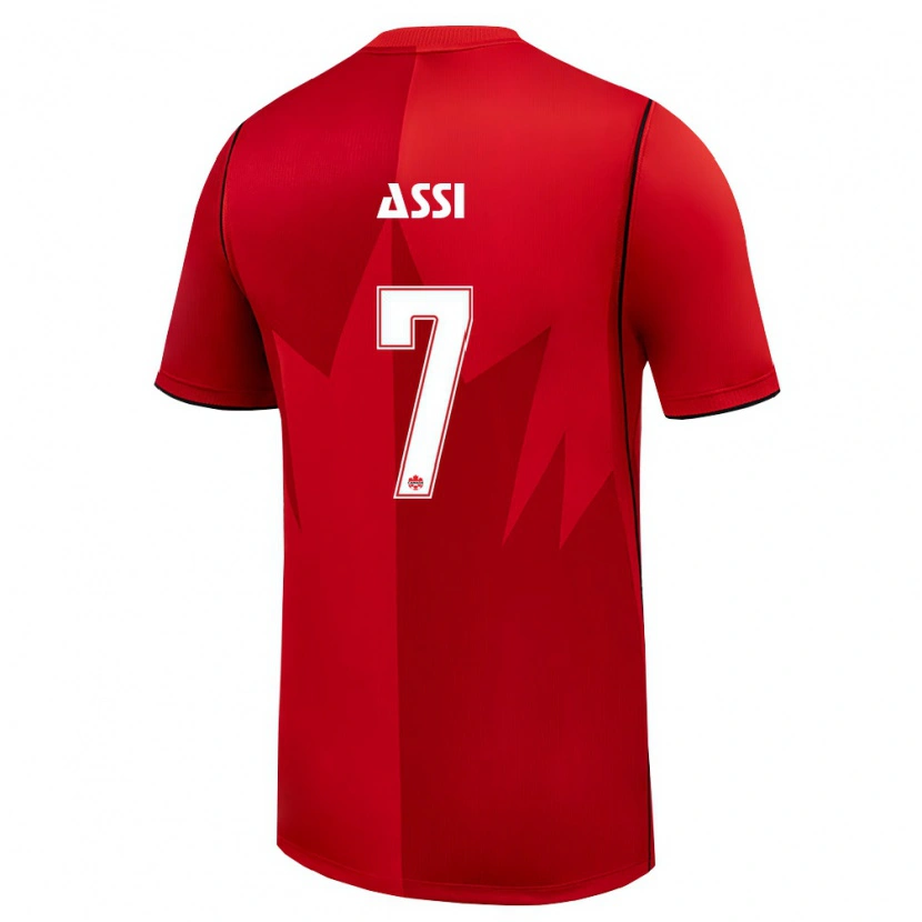 Danxen Mujer Camiseta Canadá Jean Aniel Assi #7 Rojo Blanco 1ª Equipación 26-28 La Camisa México