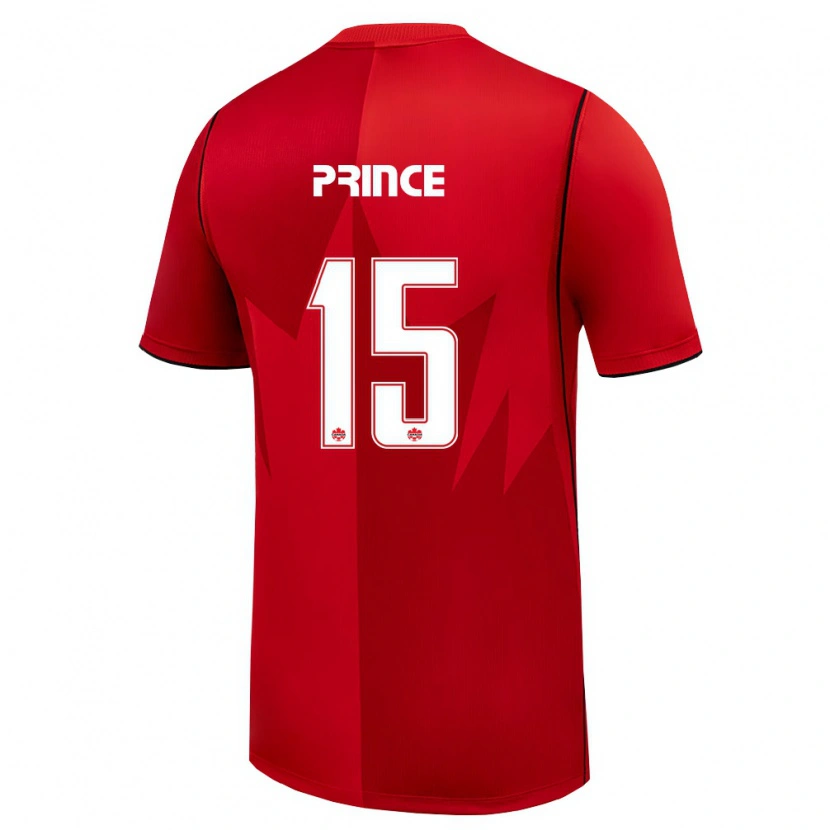 Danxen Mujer Camiseta Canadá Nichelle Prince #15 Rojo Blanco 1ª Equipación 26-28 La Camisa México