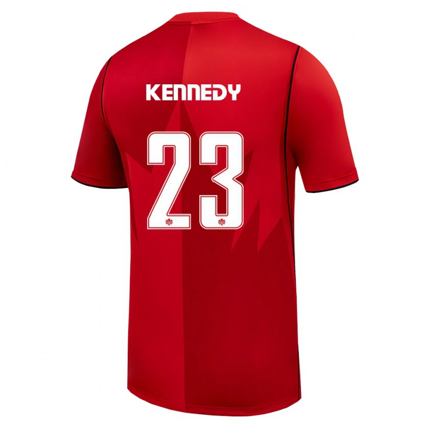 Danxen Mujer Camiseta Canadá Scott Kennedy #23 Rojo Blanco 1ª Equipación 26-28 La Camisa México