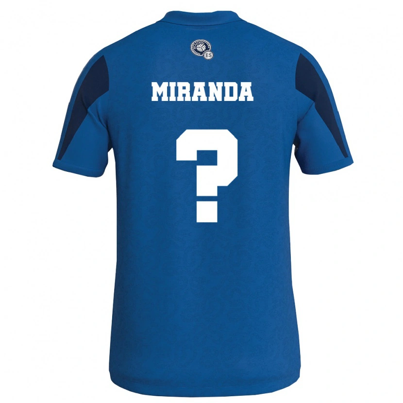 Danxen Mujer Camiseta El Salvador Uriel Miranda #0 Azul Marino 1ª Equipación 26-28 La Camisa México