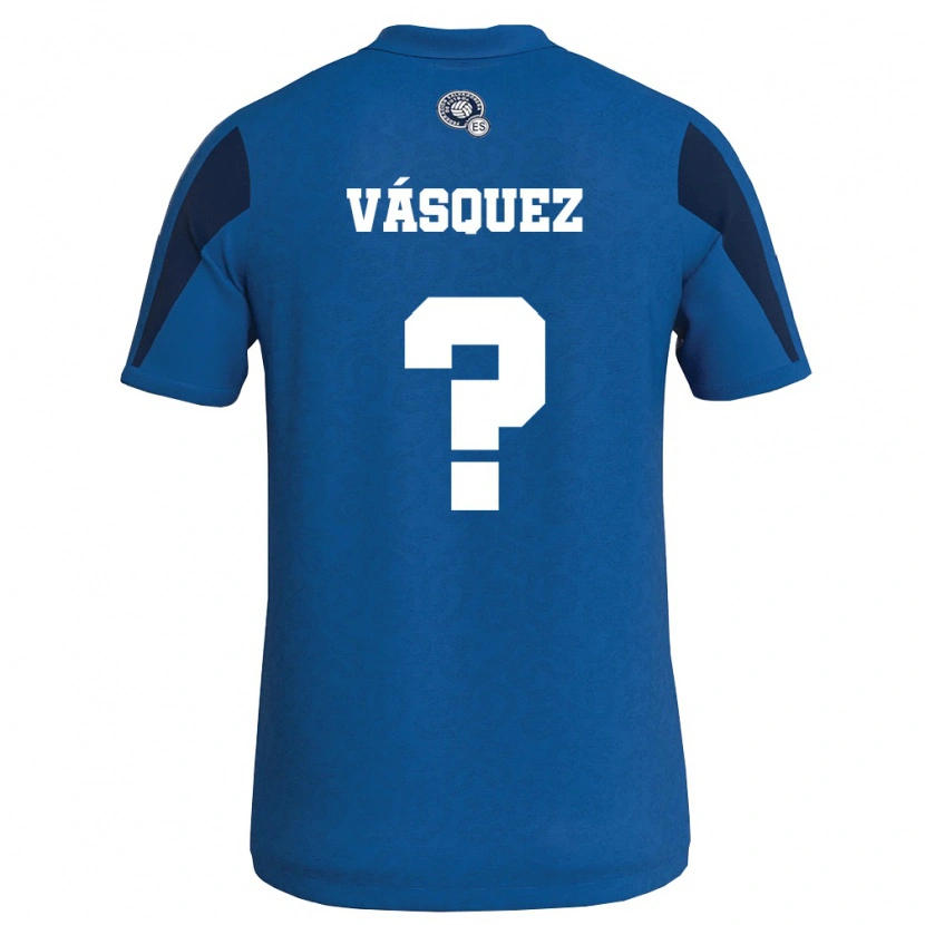 Danxen Mujer Camiseta El Salvador Erick Vásquez #0 Azul Marino 1ª Equipación 26-28 La Camisa México