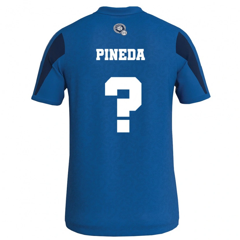 Danxen Mujer Camiseta El Salvador David Pineda #0 Azul Marino 1ª Equipación 26-28 La Camisa México