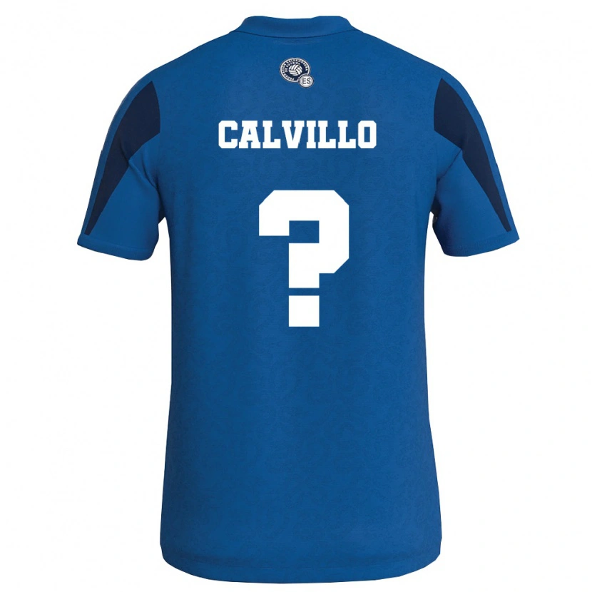 Danxen Mujer Camiseta El Salvador Eric Calvillo #0 Azul Marino 1ª Equipación 26-28 La Camisa México