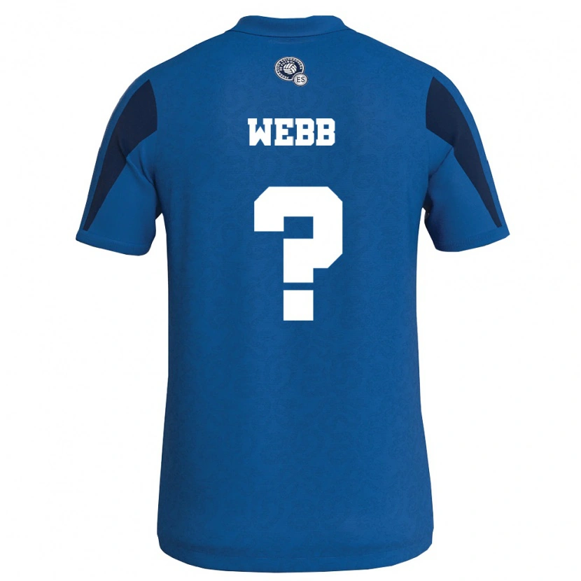 Danxen Mujer Camiseta El Salvador Ashley Webb #0 Azul Marino 1ª Equipación 26-28 La Camisa México