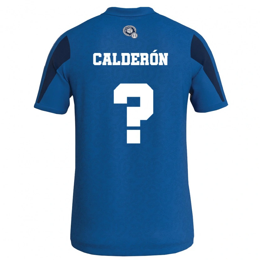 Danxen Mujer Camiseta El Salvador Paola Calderón #0 Azul Marino 1ª Equipación 26-28 La Camisa México