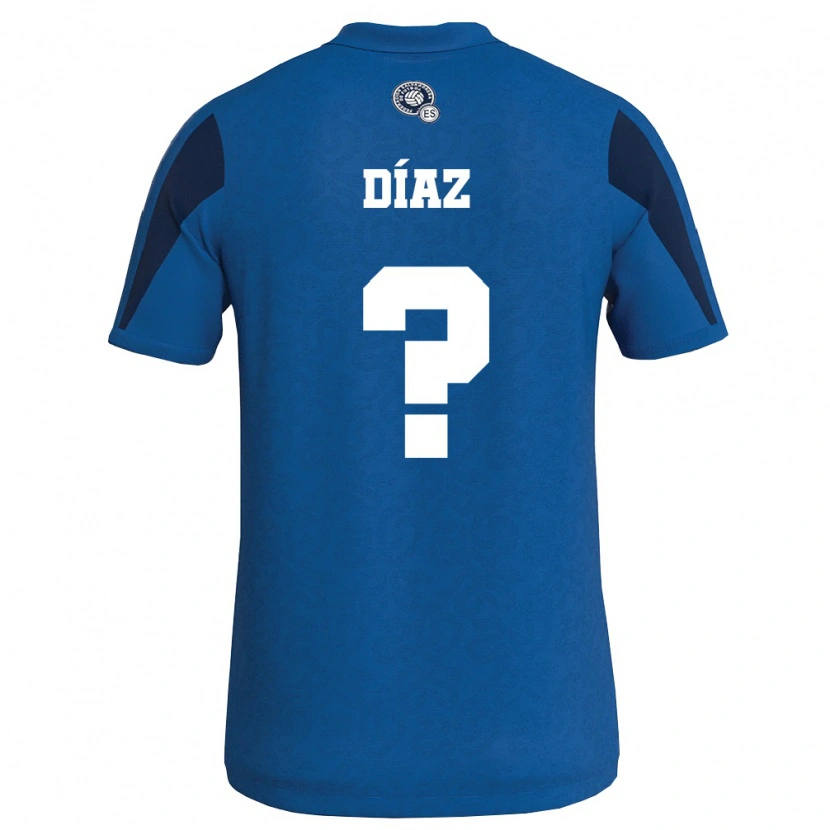 Danxen Mujer Camiseta El Salvador Jasmine Díaz #0 Azul Marino 1ª Equipación 26-28 La Camisa México