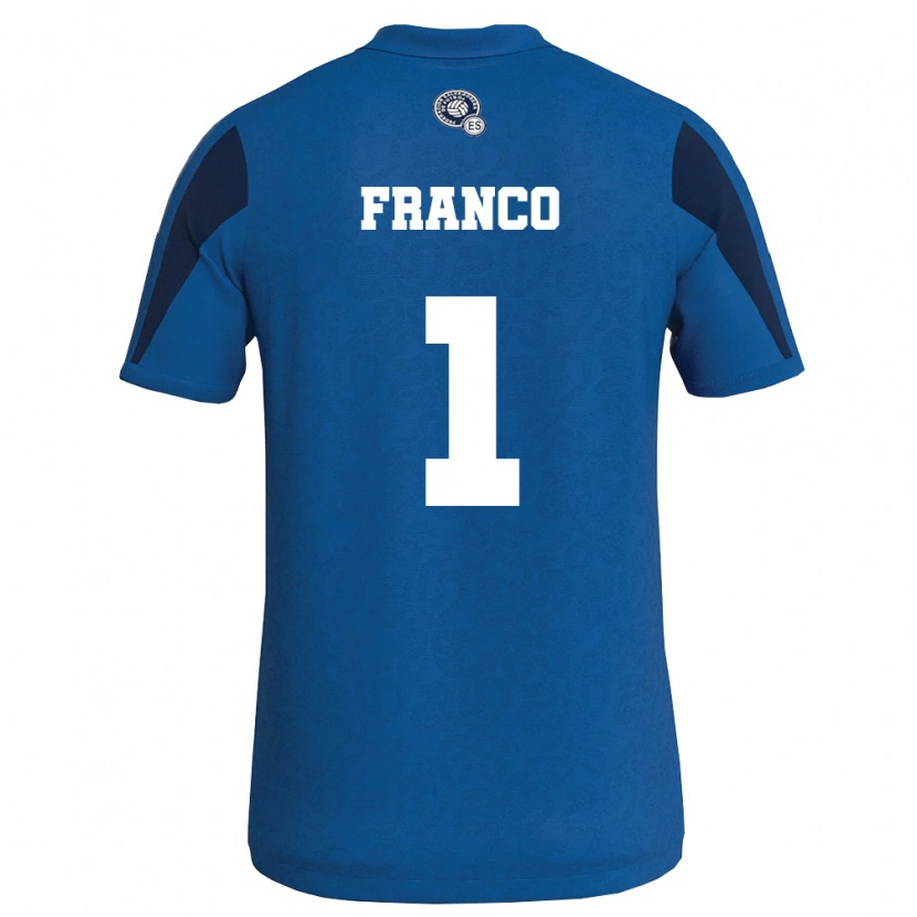 Danxen Mujer Camiseta El Salvador Daniel Franco #1 Azul Marino 1ª Equipación 26-28 La Camisa México