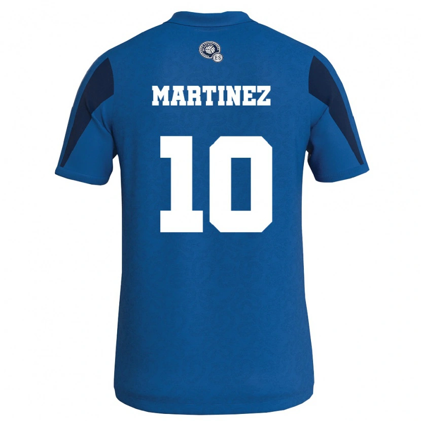 Danxen Mujer Camiseta El Salvador Jefferson Martinez #10 Azul Marino 1ª Equipación 26-28 La Camisa México