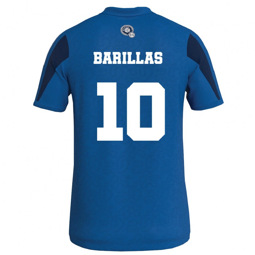 Danxen Mujer Camiseta El Salvador Mayson Barillas #10 Azul Marino 1ª Equipación 26-28 La Camisa México