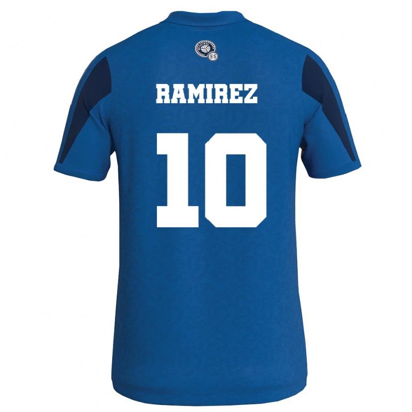 Danxen Mujer Camiseta El Salvador Jayson Ramirez #10 Azul Marino 1ª Equipación 26-28 La Camisa México