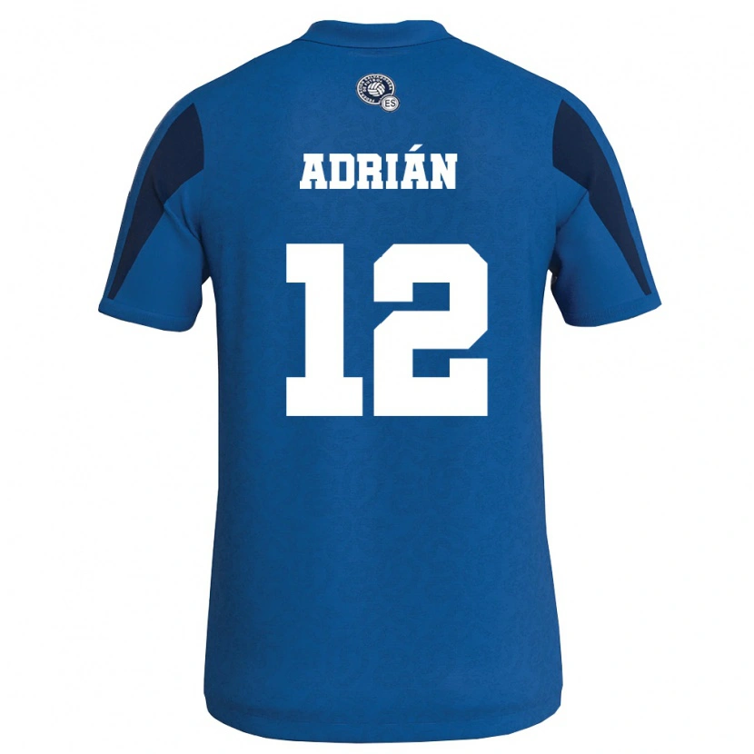 Danxen Mujer Camiseta El Salvador Adrián Aguilar #12 Azul Marino 1ª Equipación 26-28 La Camisa México
