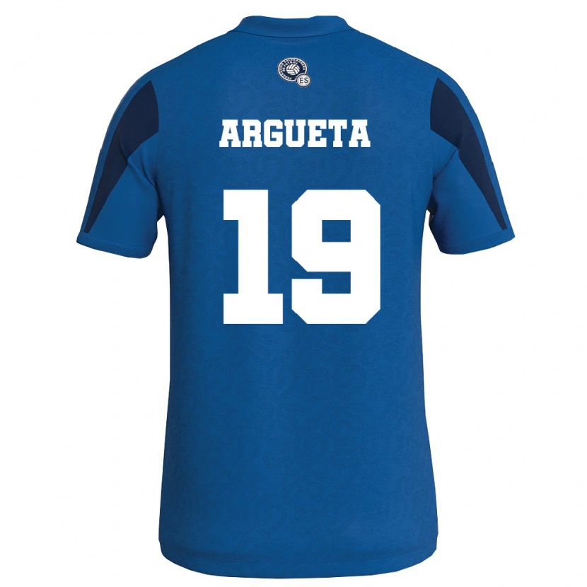 Danxen Mujer Camiseta El Salvador Christopher Argueta #19 Azul Marino 1ª Equipación 26-28 La Camisa México
