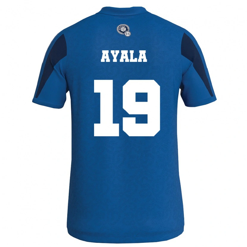 Danxen Mujer Camiseta El Salvador Paolo Ayala #19 Azul Marino 1ª Equipación 26-28 La Camisa México