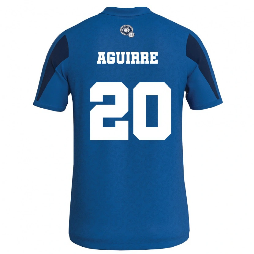 Danxen Mujer Camiseta El Salvador Jonathan Aguirre #20 Azul Marino 1ª Equipación 26-28 La Camisa México