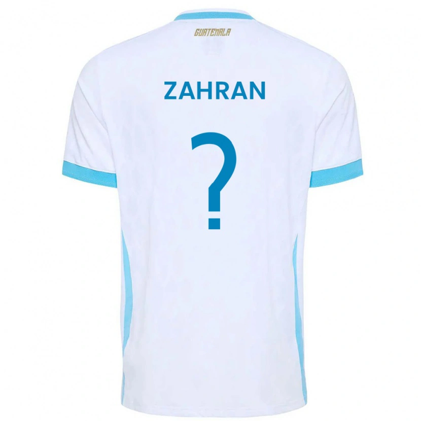 Danxen Mujer Camiseta Guatemala William Zahran #0 Blanco Azul Cielo Oro 1ª Equipación 26-28 La Camisa México