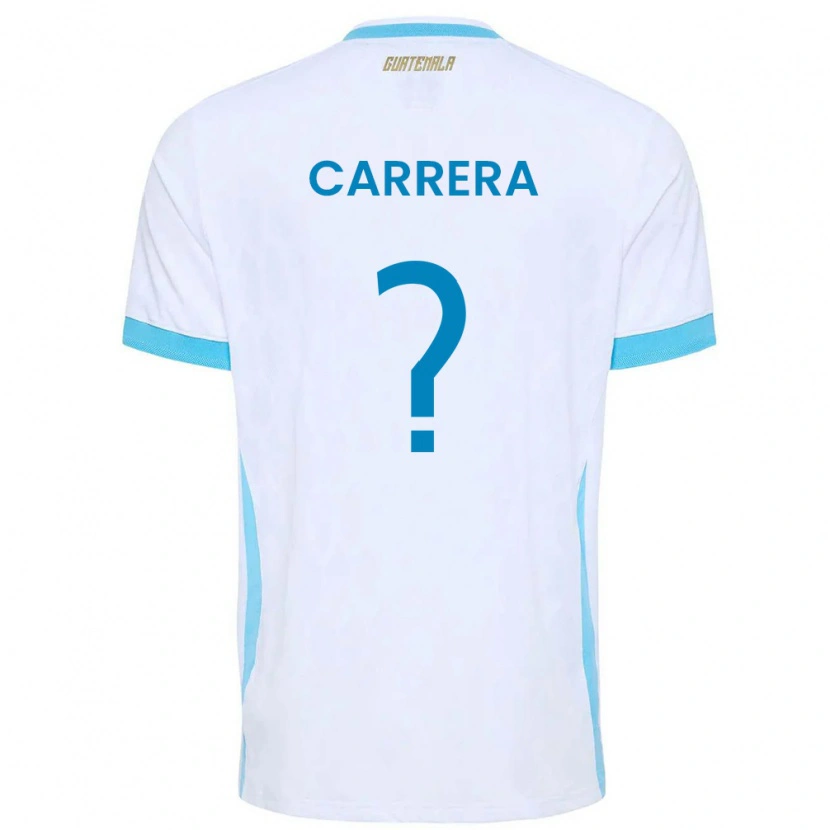 Danxen Mujer Camiseta Guatemala Naydelin Carrera #0 Blanco Azul Cielo Oro 1ª Equipación 26-28 La Camisa México
