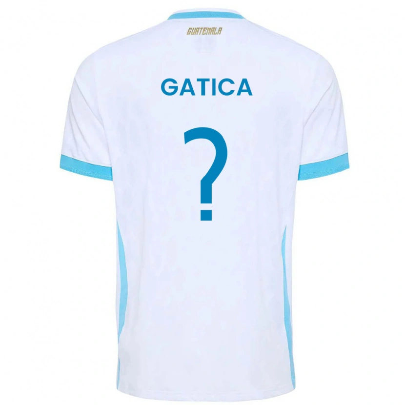 Danxen Mujer Camiseta Guatemala Celeste Gatica #0 Blanco Azul Cielo Oro 1ª Equipación 26-28 La Camisa México