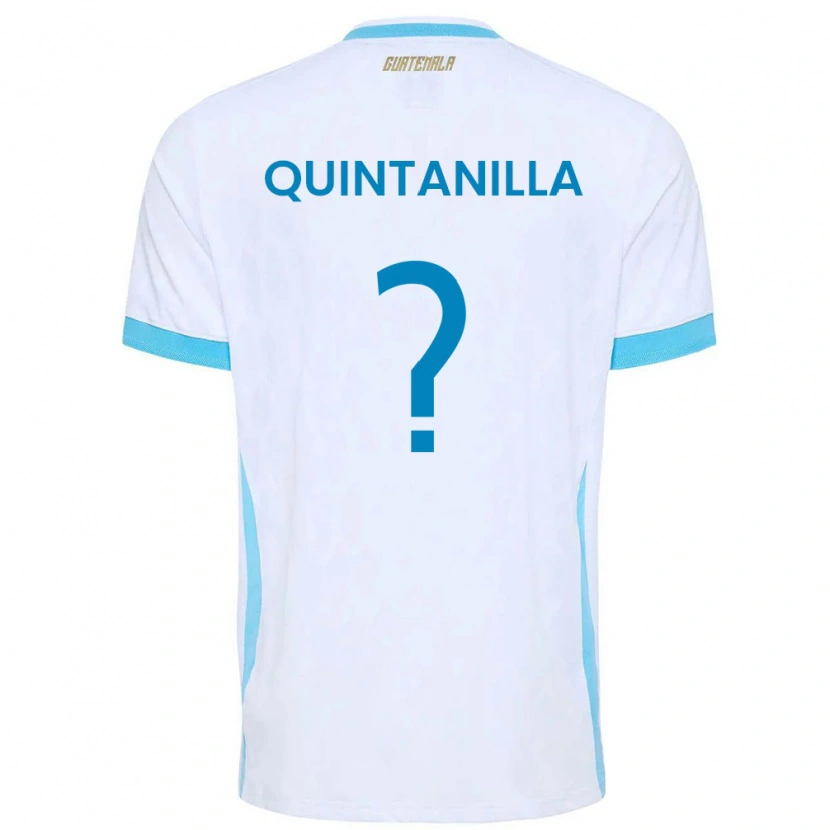Danxen Mujer Camiseta Guatemala Anayelli Quintanilla #0 Blanco Azul Cielo Oro 1ª Equipación 26-28 La Camisa México