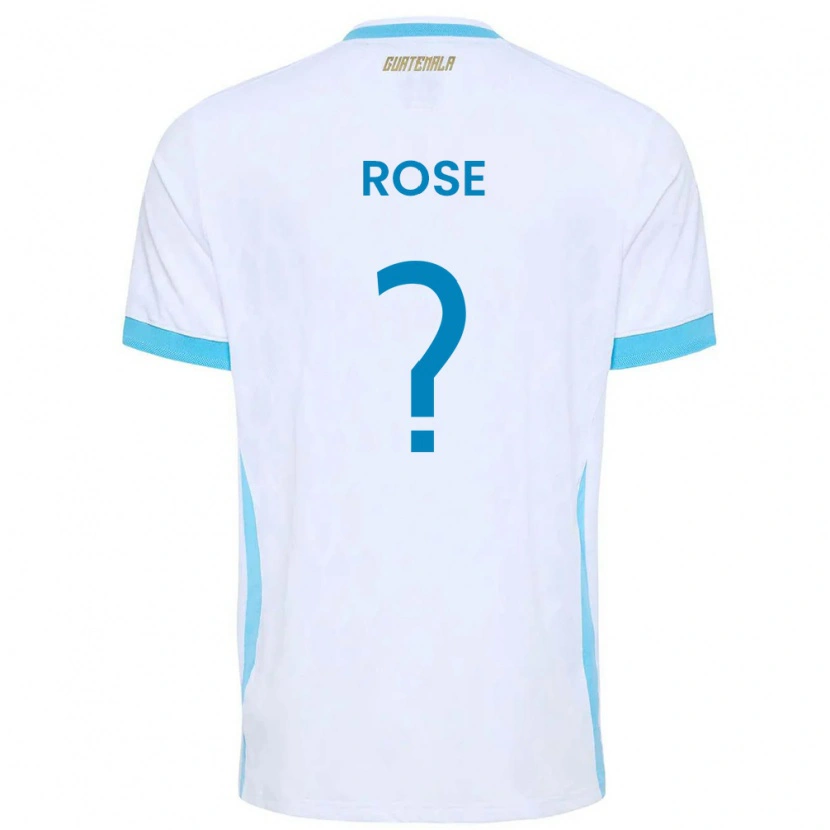 Danxen Mujer Camiseta Guatemala Michelle Rose #0 Blanco Azul Cielo Oro 1ª Equipación 26-28 La Camisa México