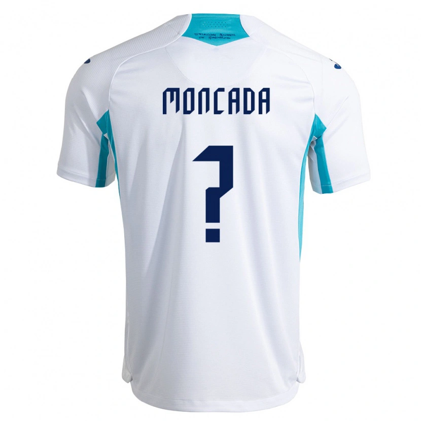 Danxen Mujer Camiseta Honduras Dereck Moncada #0 Blanco Azul Azul Cielo 1ª Equipación 26-28 La Camisa México