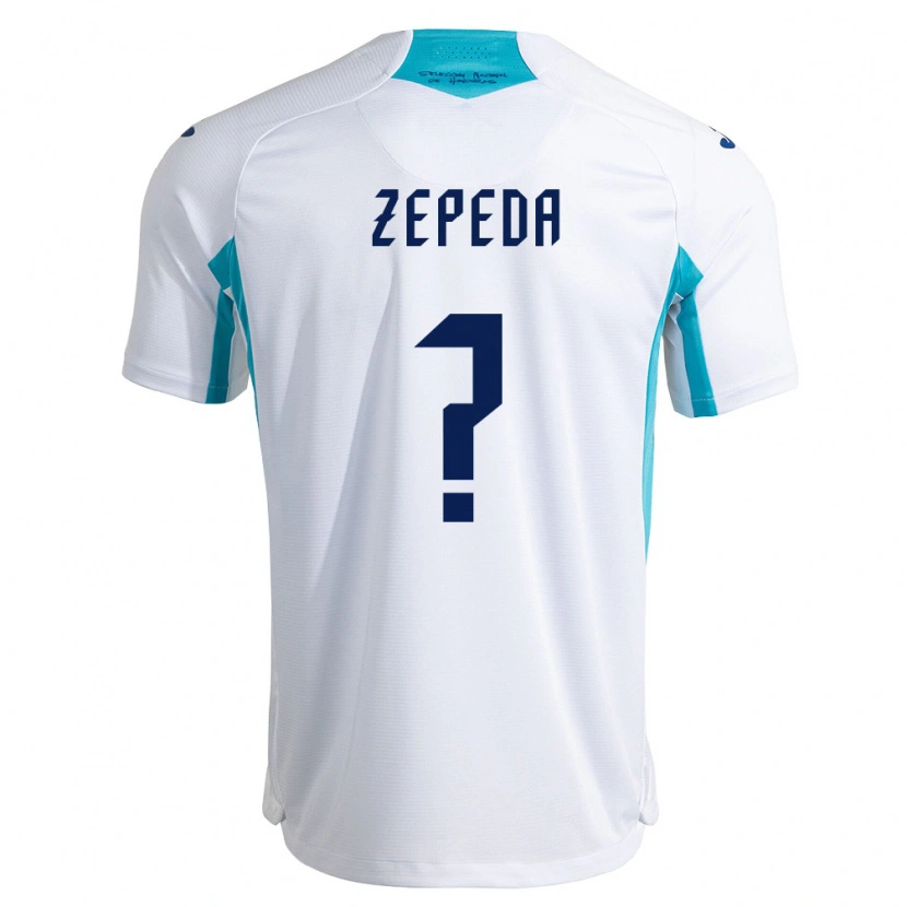 Danxen Mujer Camiseta Honduras Melquizedeck Zepeda #0 Blanco Azul Azul Cielo 1ª Equipación 26-28 La Camisa México