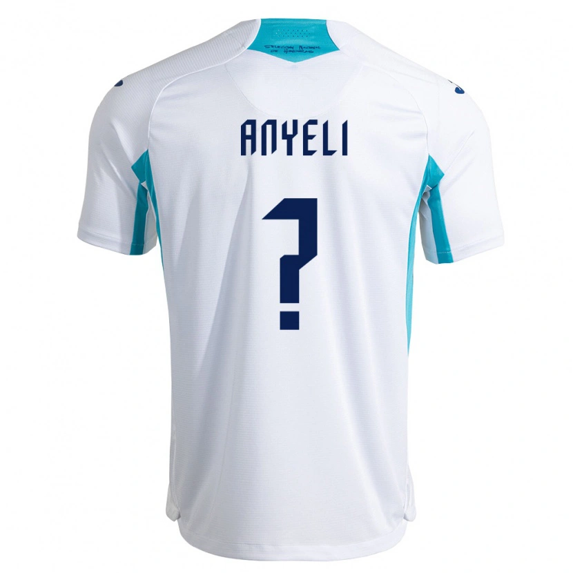 Danxen Mujer Camiseta Honduras Anyeli Rodriguez #0 Blanco Azul Azul Cielo 1ª Equipación 26-28 La Camisa México