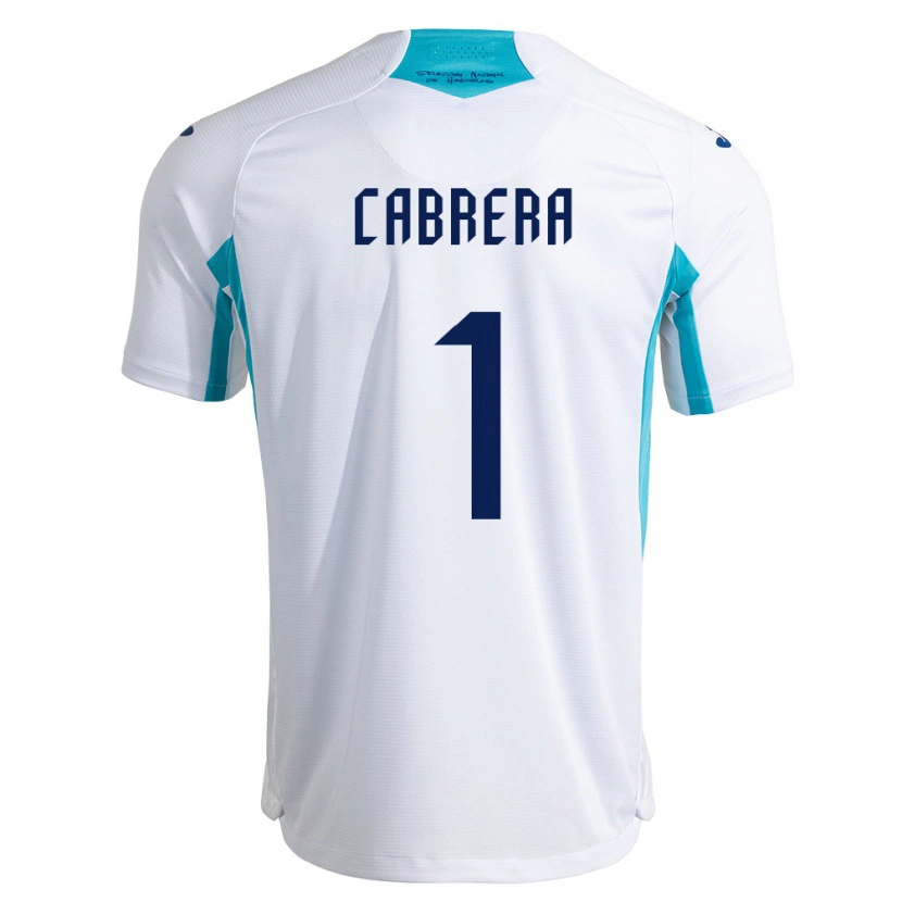 Danxen Mujer Camiseta Honduras Jhozua Cabrera #1 Blanco Azul Azul Cielo 1ª Equipación 26-28 La Camisa México