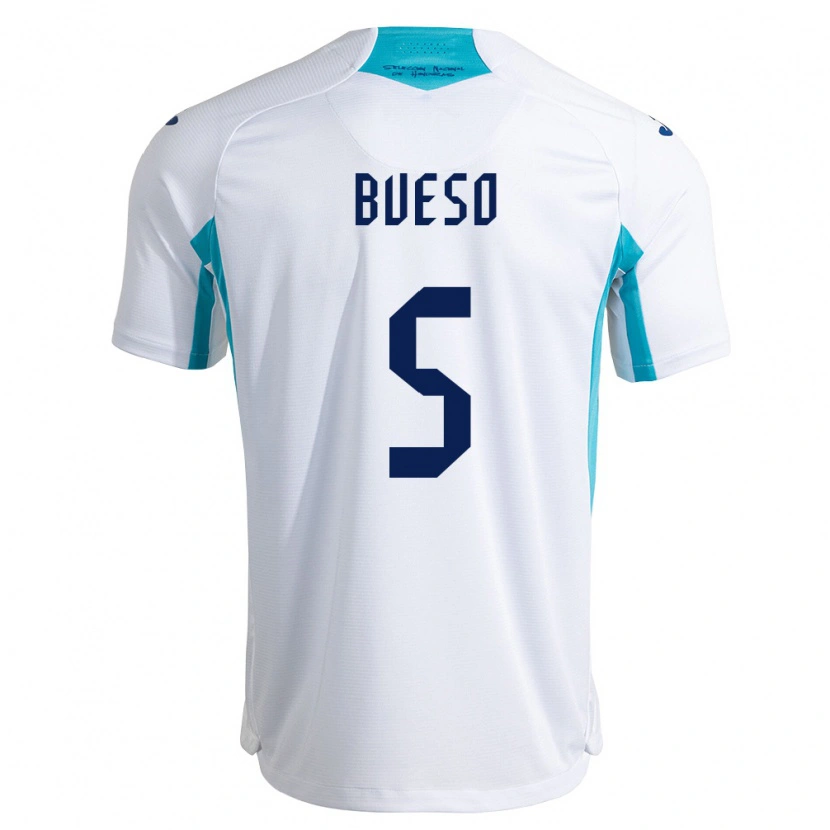 Danxen Mujer Camiseta Honduras Jonathan Bueso #5 Blanco Azul Azul Cielo 1ª Equipación 26-28 La Camisa México