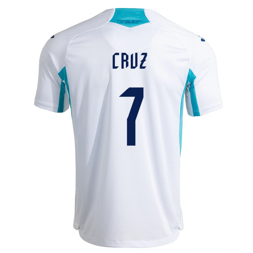 Danxen Mujer Camiseta Honduras Nixon Cruz #7 Blanco Azul Azul Cielo 1ª Equipación 26-28 La Camisa México