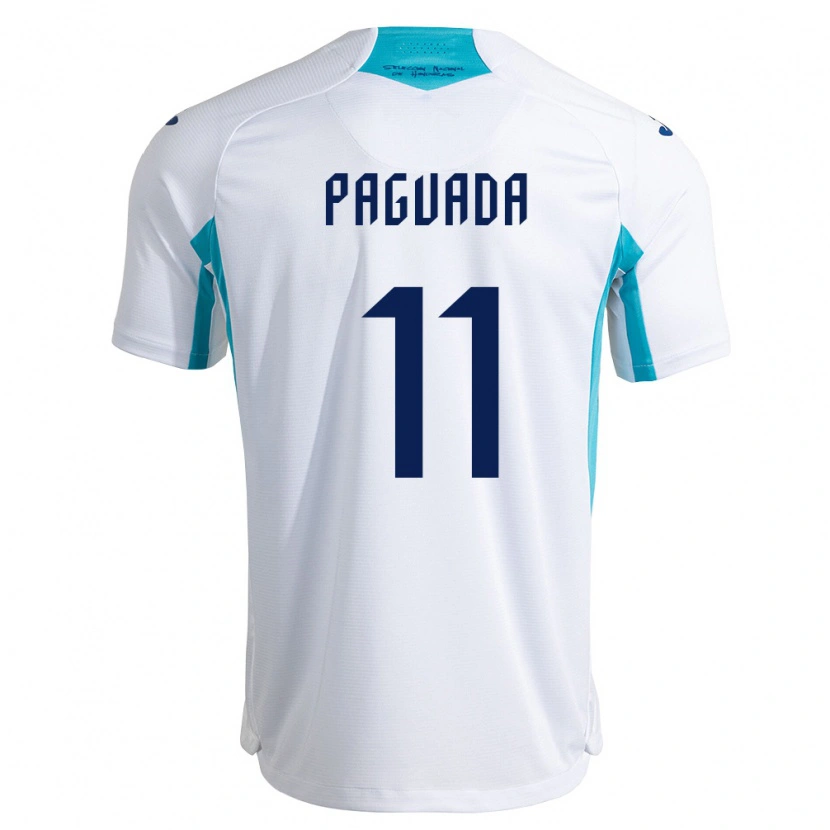 Danxen Mujer Camiseta Honduras Didier Paguada #11 Blanco Azul Azul Cielo 1ª Equipación 26-28 La Camisa México