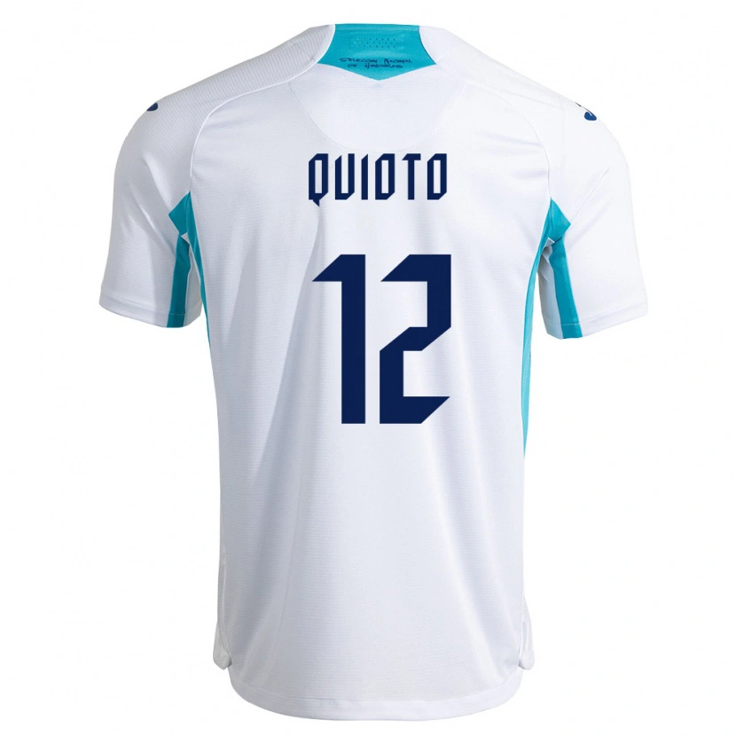Danxen Mujer Camiseta Honduras Romell Quioto #12 Blanco Azul Azul Cielo 1ª Equipación 26-28 La Camisa México