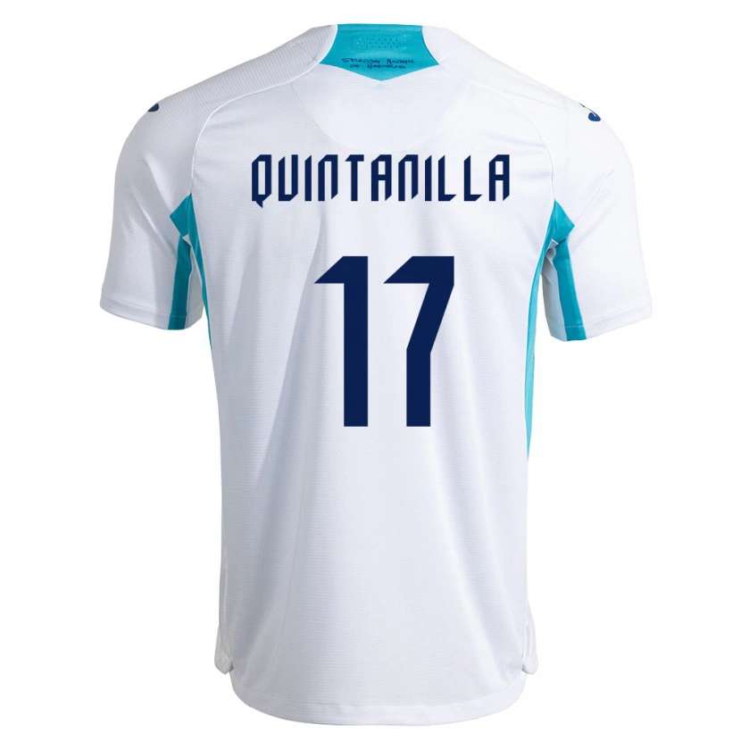 Danxen Mujer Camiseta Honduras Jayson Quintanilla #17 Blanco Azul Azul Cielo 1ª Equipación 26-28 La Camisa México