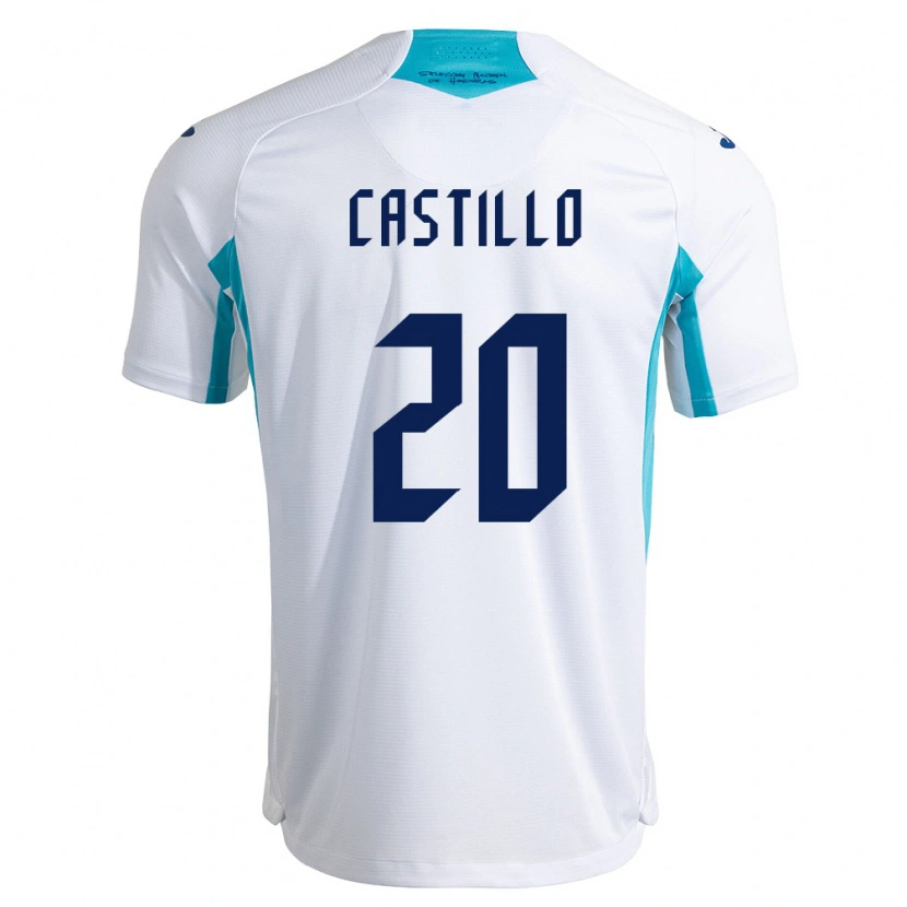 Danxen Mujer Camiseta Honduras Nelson Castillo #20 Blanco Azul Azul Cielo 1ª Equipación 26-28 La Camisa México