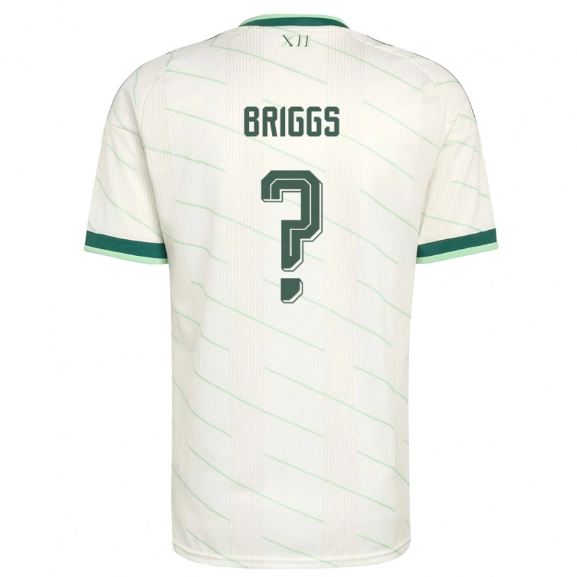 Danxen Mujer Camiseta Irlanda Del Norte Josh Briggs #0 Blanco Verde 2ª Equipación 26-28 La Camisa México