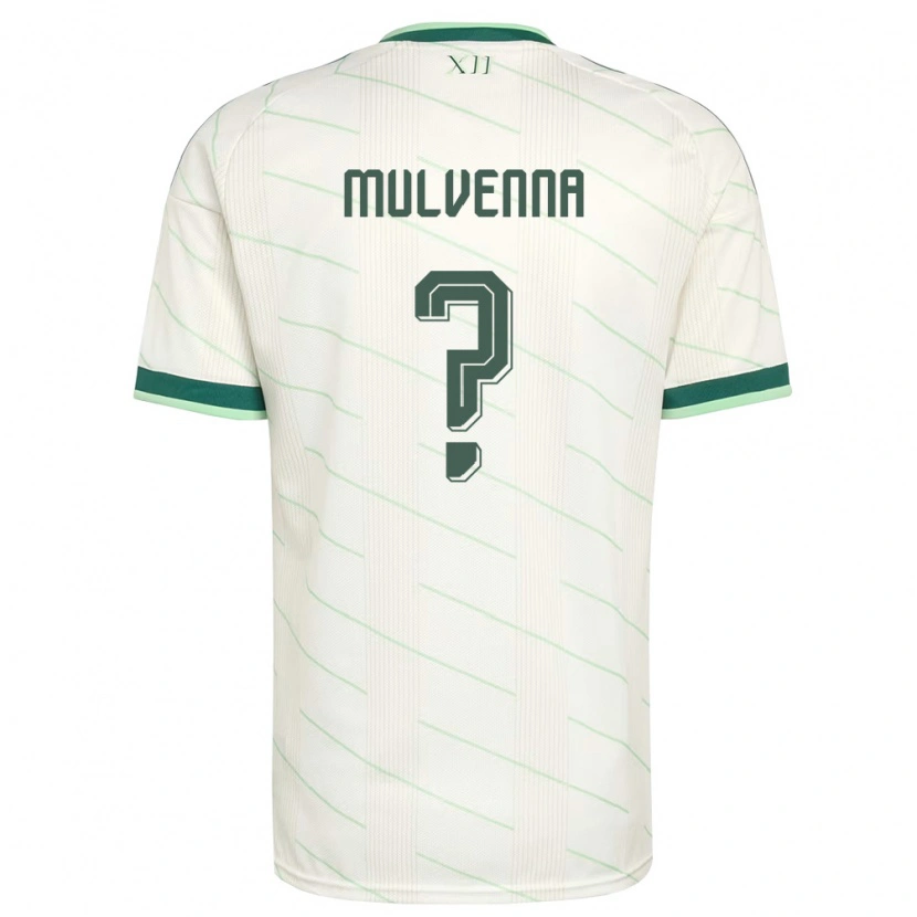Danxen Mujer Camiseta Irlanda Del Norte Alfie Mulvenna #0 Blanco Verde 2ª Equipación 26-28 La Camisa México