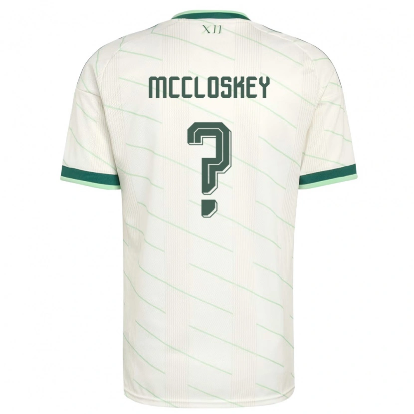 Danxen Mujer Camiseta Irlanda Del Norte Darragh Mccloskey #0 Blanco Verde 2ª Equipación 26-28 La Camisa México