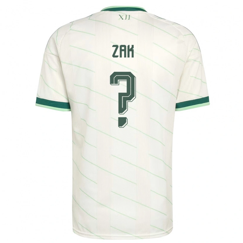 Danxen Mujer Camiseta Irlanda Del Norte Zak Robinson #0 Blanco Verde 2ª Equipación 26-28 La Camisa México