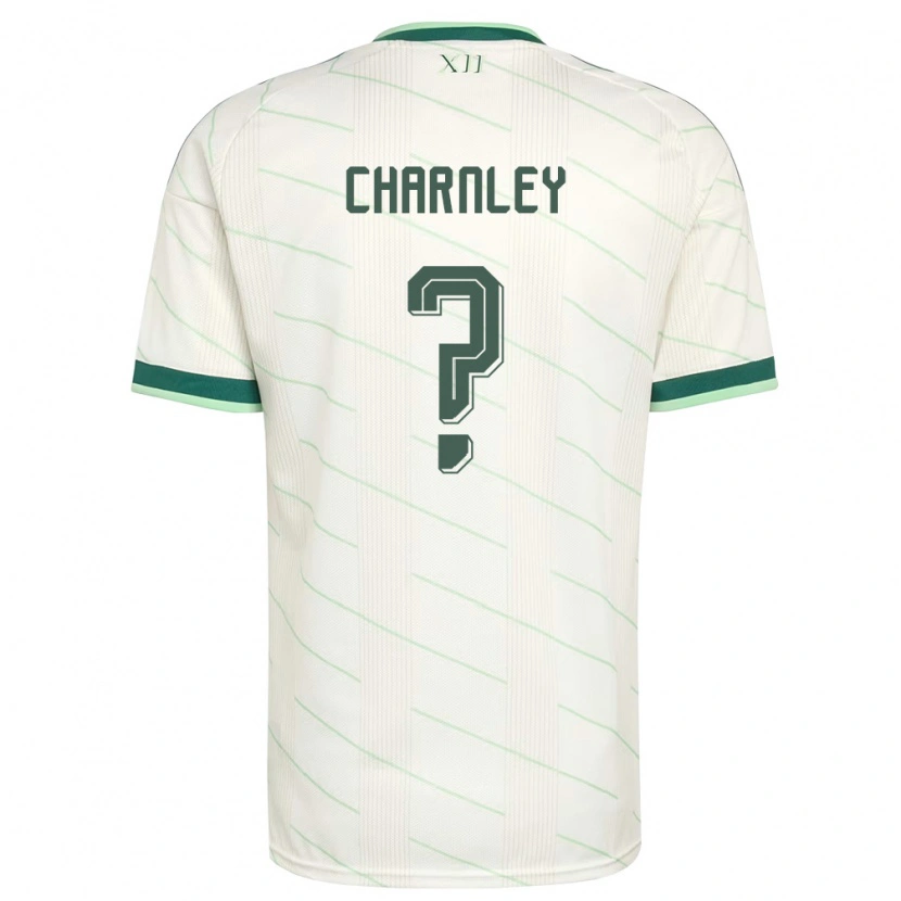 Danxen Mujer Camiseta Irlanda Del Norte Jayden Charnley #0 Blanco Verde 2ª Equipación 26-28 La Camisa México