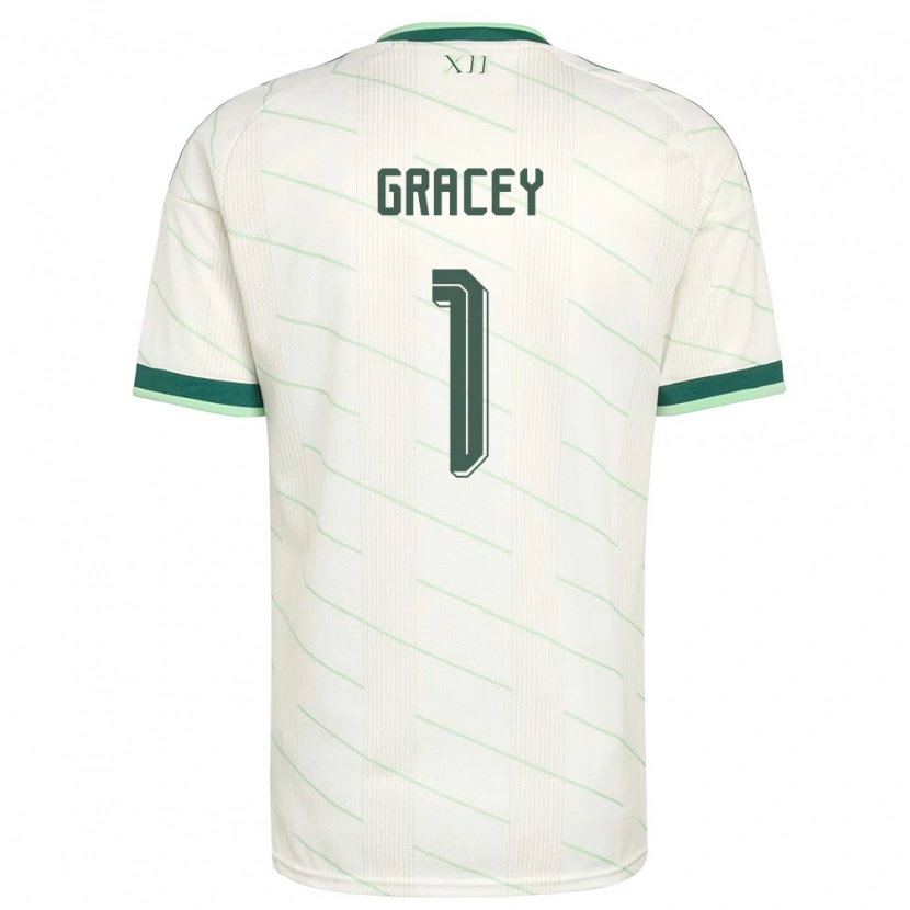 Danxen Mujer Camiseta Irlanda Del Norte Josh Gracey #1 Blanco Verde 2ª Equipación 26-28 La Camisa México